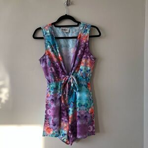SABO Tie Front Floral Romper (Size:8)